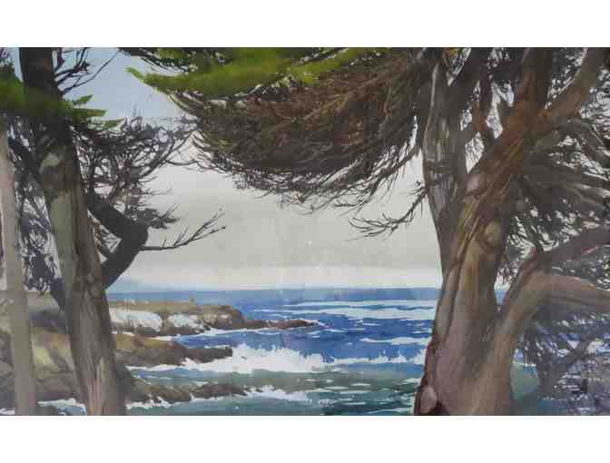 Cypress Point (watercolor, framed, 36'W x 30'H), Juan Peña