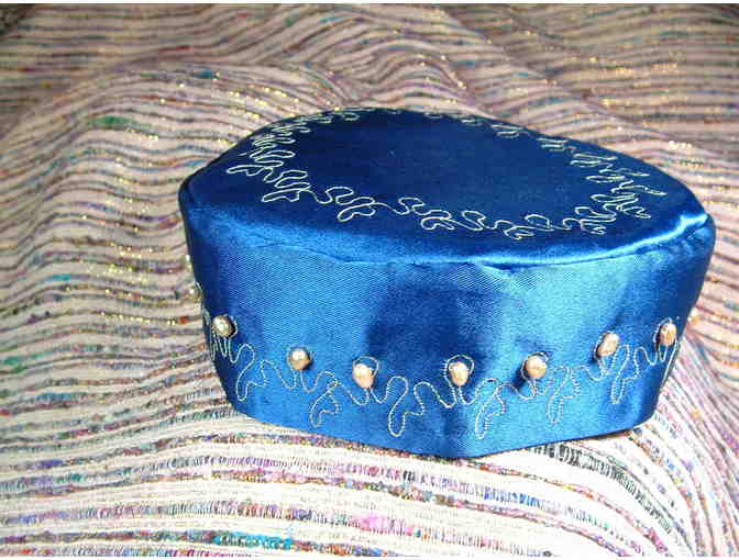 Infant sized Blue Satin Kippah