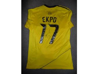 2011 jersey autographed by Emmanuel Ekpo