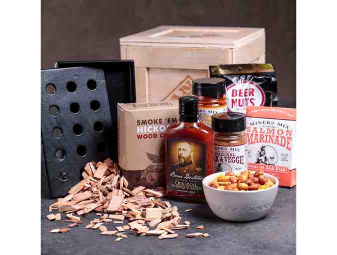 Hickory Grilling Crate (Includes Cast Iron Smoker Box, Dried Hickory Wood Chips, and more)