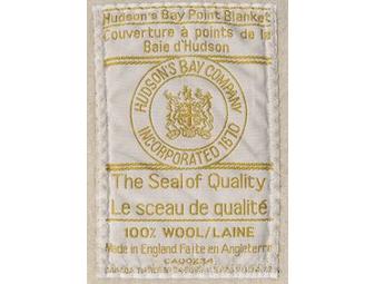 Hudson Bay Blanket-Queen Size 6 Point Wool Natural Multi