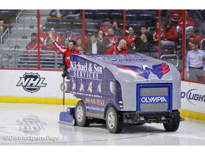 Ride on the Olympia Ice Resurfacer + 2 lower level tickets to a Capitals game!