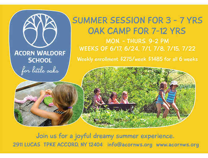 1-week Summer Camp at Acorn Waldorf School in Accord, NY