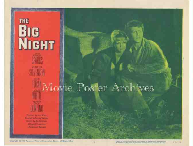 BIG NIGHT, 1960 11x14 LC set, Dick Foran, Jesse White, Randy Sparks, big money, big crime,