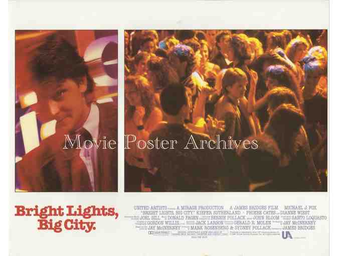 BRIGHT LIGHTS, BIG CITY, 1988 11x14 LC set, Michael J. Fox, Keifer Sutherland, Phoebe Cate