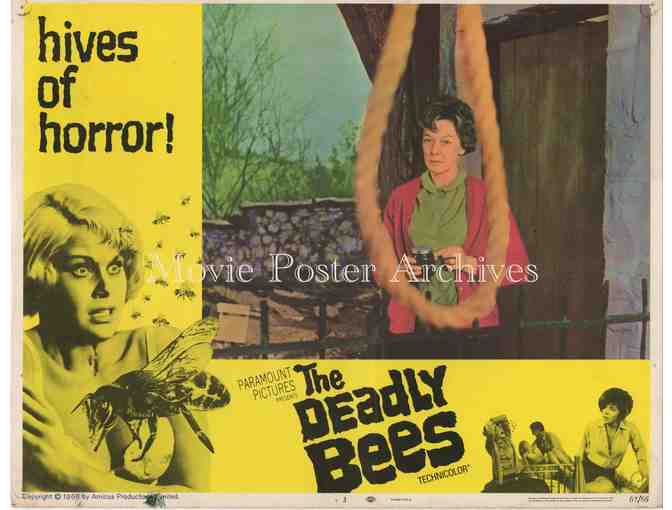 DEADLY BEES, 1967 11x14 LC set, Suzanna Leigh, Frank Finlay, Guy Doleman, insect horror.