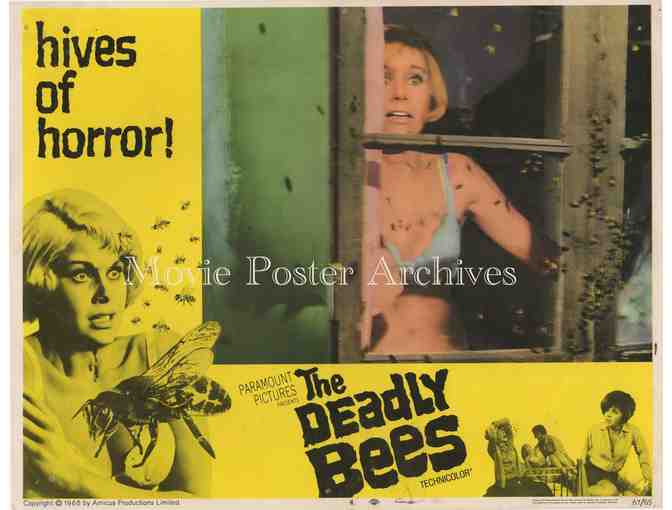 DEADLY BEES, 1967 11x14 LC set, Suzanna Leigh, Frank Finlay, Guy Doleman, insect horror.