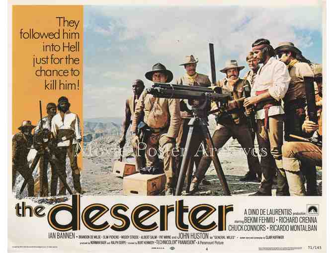 DESERTER, 1971 11x14 LC set, Chuck Connors, Ricardo Montalban, John Huston, Slim Pickens.