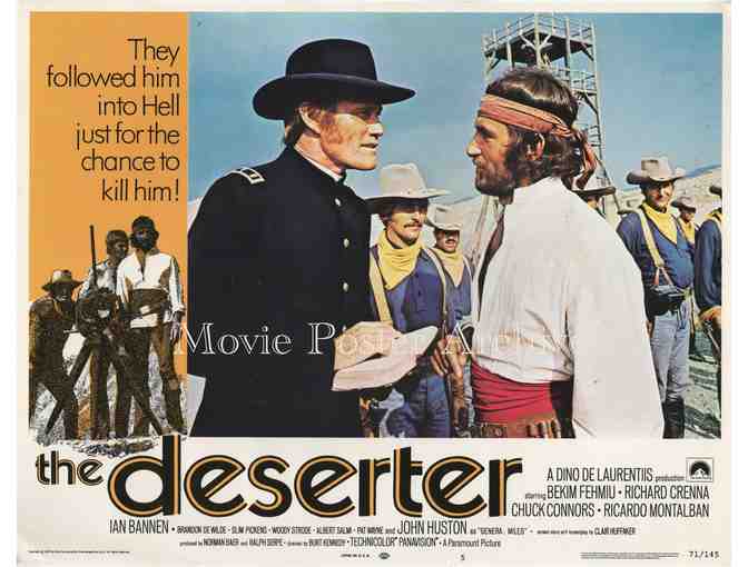 DESERTER, 1971 11x14 LC set, Chuck Connors, Ricardo Montalban, John Huston, Slim Pickens.