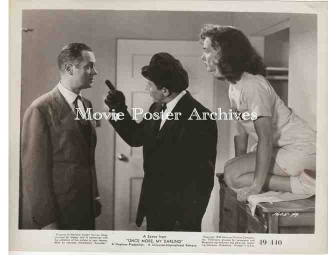 ONCE MORE MY DARLING, 1949, 8x10 production stills, Robert Montgomery, Ann Blyth