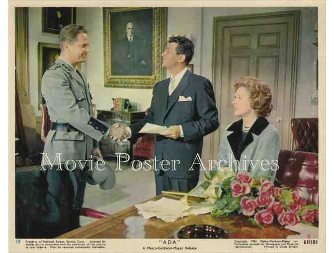 ADA, 1961, 8x10 mini lobby cards, Susan Hayward, Dean Martin, Ralph Meeker Martin Balsam.