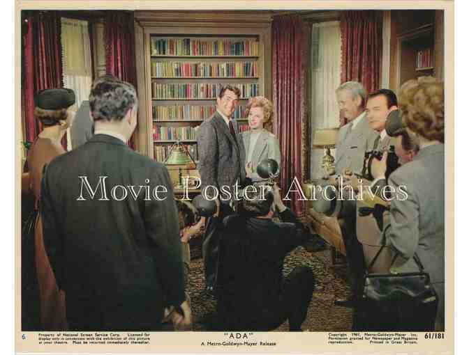 ADA, 1961, 8x10 mini lobby cards, Susan Hayward, Dean Martin, Ralph Meeker Martin Balsam.