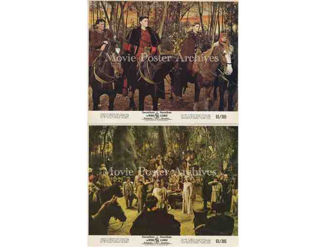 WARLORD, 1965, mini lobby card set, Charlton Heston, Richard Boone, Guy Stockwell