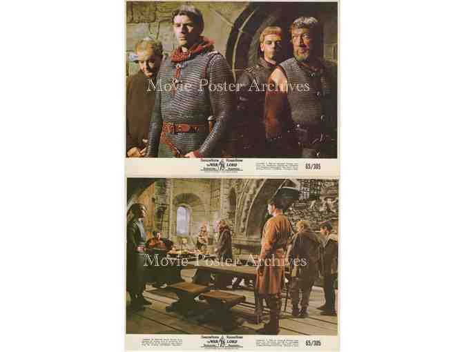 WARLORD, 1965, mini lobby card set, Charlton Heston, Richard Boone, Guy Stockwell