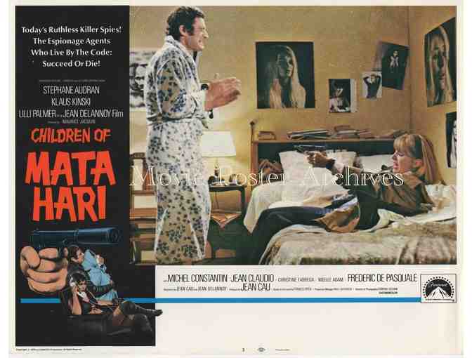 CHILDREN OF MATA HARI, 1972, lobby card set, Klause Kinski, Lili Palmer