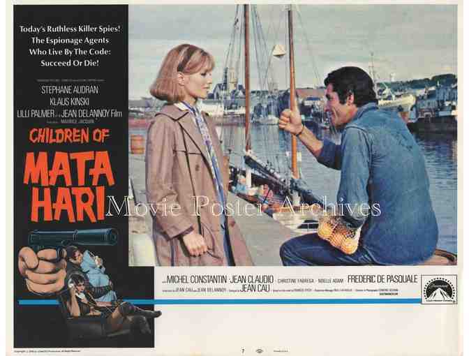 CHILDREN OF MATA HARI, 1972, lobby card set, Klause Kinski, Lili Palmer