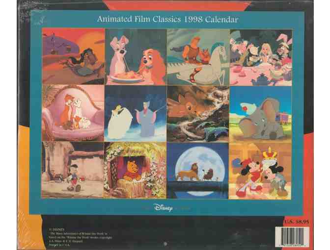 DISNEYS ANIMATED FILM CLASSICS CALENDAR, 1998, featuring scenes from Disney films