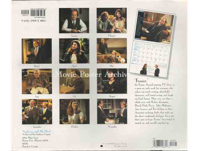 FRASIER CALENDAR, 1996, classic calendar from the popular tv series