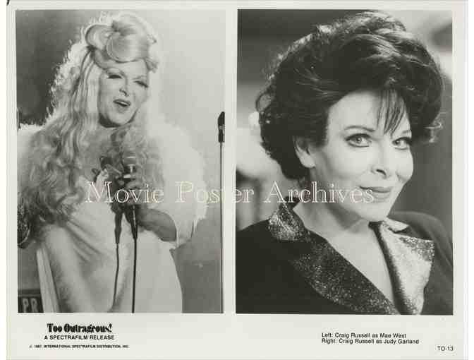 TOO OUTRAGEOUS, 1987, press stills, cross-dresser Craig Russell Drag-to-Riches story