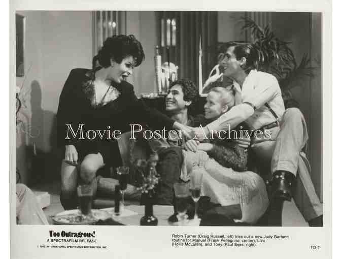 TOO OUTRAGEOUS, 1987, press stills, cross-dresser Craig Russell Drag-to-Riches story