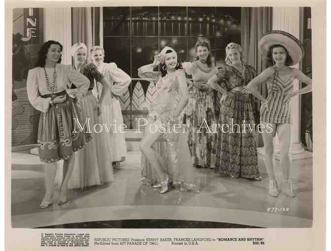 ROMANCE AND RHYTHM, 1940, movie still set, Kenny Baker, Frances Langford, Ann Miller.