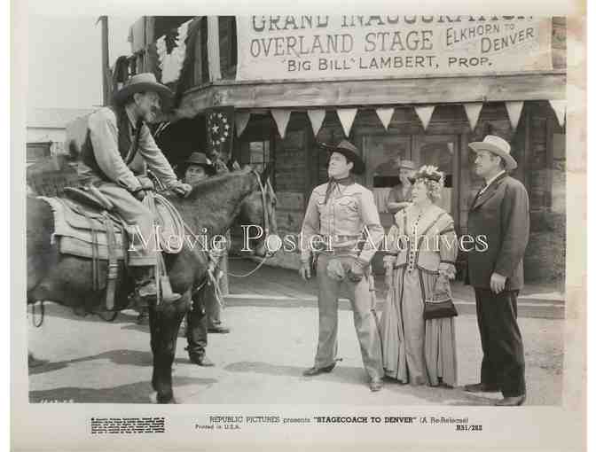 STAGECOACH TO DENVER, 1946, movie still set, Allan Rocky Lane and Robert Blake.