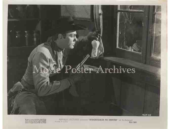 STAGECOACH TO DENVER, 1946, movie still set, Allan Rocky Lane and Robert Blake.