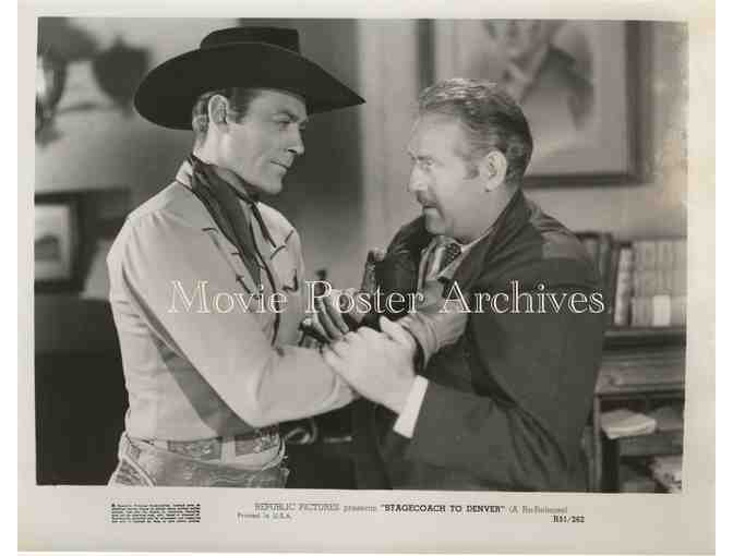 STAGECOACH TO DENVER, 1946, movie still set, Allan Rocky Lane and Robert Blake.