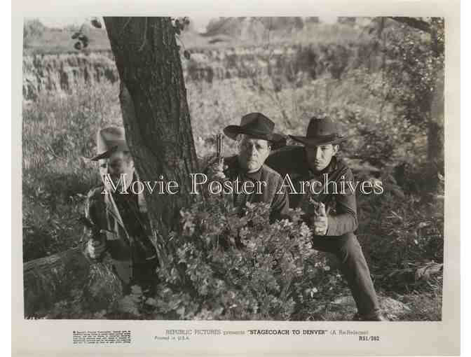 STAGECOACH TO DENVER, 1946, movie still set, Allan Rocky Lane and Robert Blake.