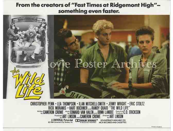 WILD LIFE, 1984, lobby card set, Eric Stoltz, Rick Moranis, Randy Quaid, Ben Stein