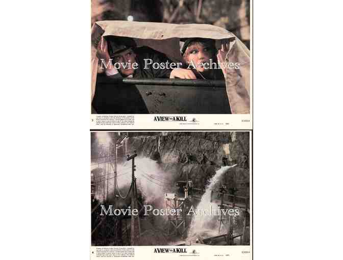 VIEW TO A KILL, 1985, mini lobby cards, James Bond, Roger Moore, Grace Jones