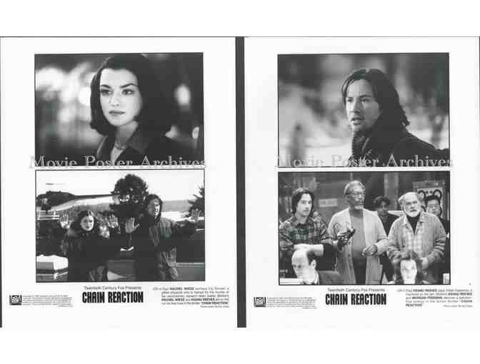 CHAIN REACTION, 1996, movie still set, Keanu Reeves, Morgan Freeman
