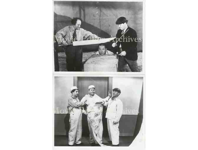THREE STOOGES, 10 CLASSIC PHOTOS - B, Curly, Mo and Shemp Howard, Larry Fine.