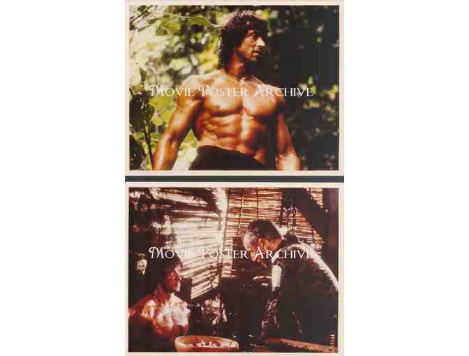 RAMBO FIRST BLOOD PART II, 1985, color photographs, Sylvester Stallone, Richard Crenna