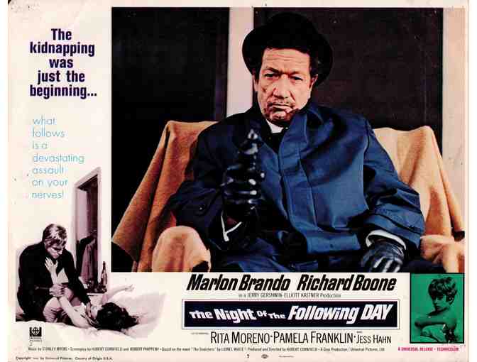NIGHT OF THE FOLLOWING DAY, 1969, lobby cards, Marlon Brando, Richard Boone