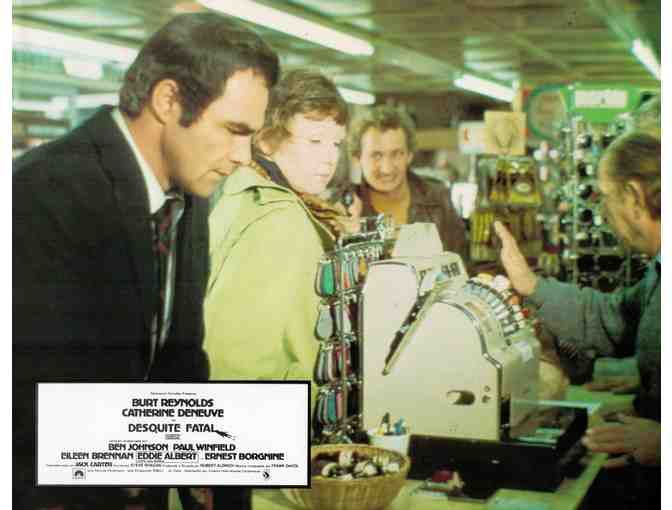 HUSTLE, 1975, lobby cards, Burt Reynolds, Catherine Deneuve