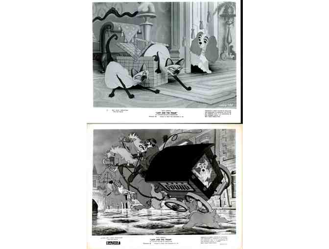 LADY AND THE TRAMP, 1955, movie stills, COLLECTORS LOT, Walt Disney cartoon