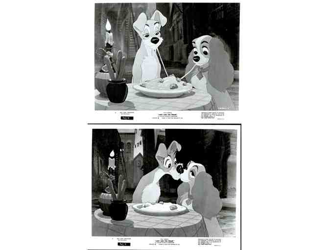 LADY AND THE TRAMP, 1955, movie stills, COLLECTORS LOT, Walt Disney cartoon