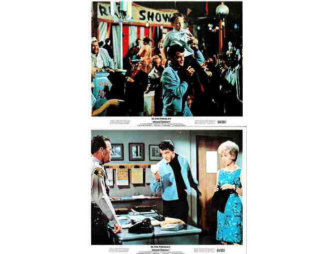 ROUSTABOUT, 1964, mini lobby cards, Elvis Presley, Barbara Stanwyck