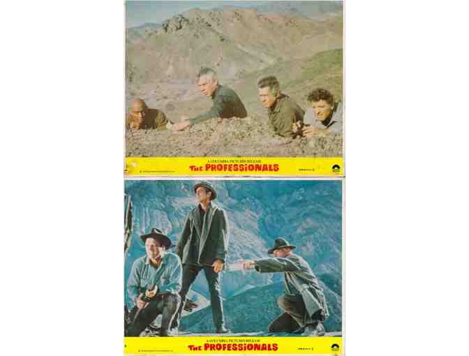 PROFESSIONALS, 1966, mini lobby cards, Burt Lancaster, Lee Marvin