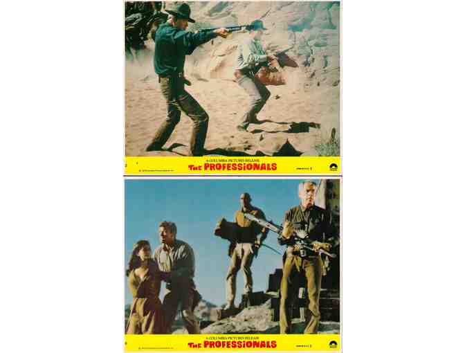 PROFESSIONALS, 1966, mini lobby cards, Burt Lancaster, Lee Marvin