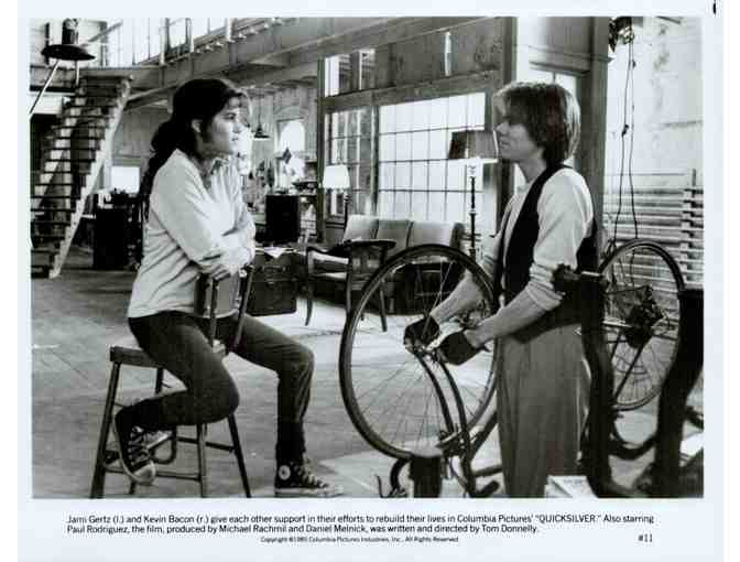 QUICKSILVER, 1986, movie stills, Kevin Bacon, Laurence Fishburne
