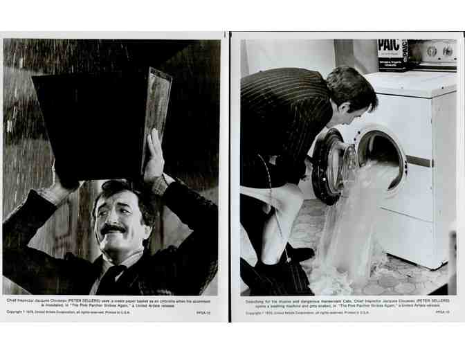 PINK PANTHER STRIKES AGAIN, 1976, movie stills, Peter Sellers, Herbert Lom