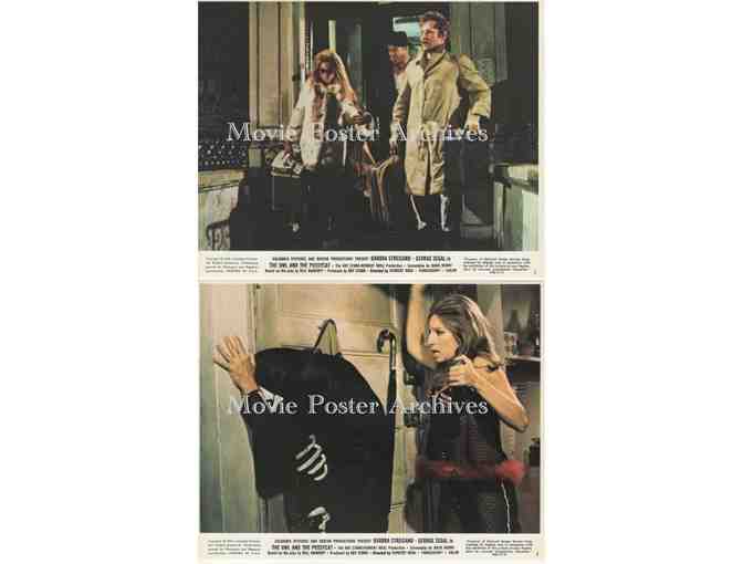 OWL AND THE PUSSYCAT, 1970, mini lobby cards, Barbra Streisand, George Segal