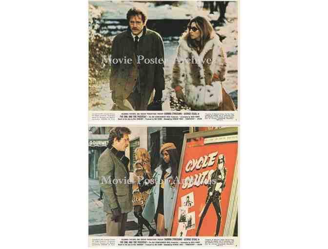 OWL AND THE PUSSYCAT, 1970, mini lobby cards, Barbra Streisand, George Segal