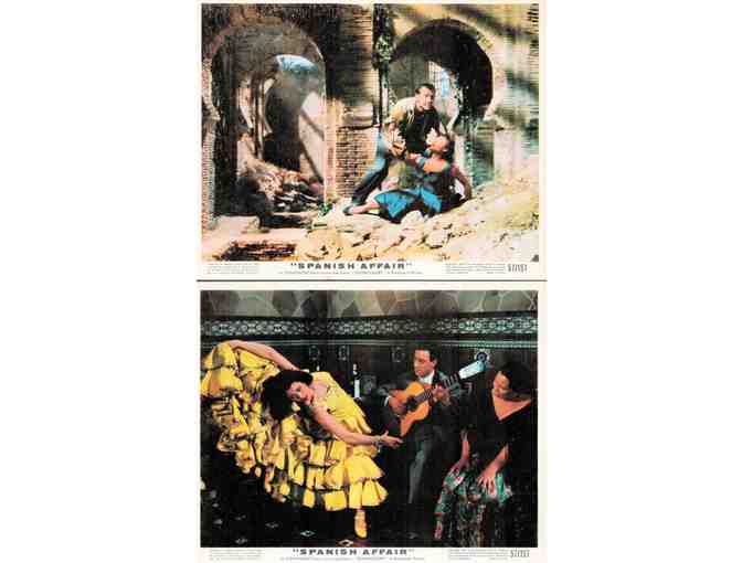 SPANISH AFFAIR, 1957, mini lobby cards, Richard Kiley, Carmen Sevilla