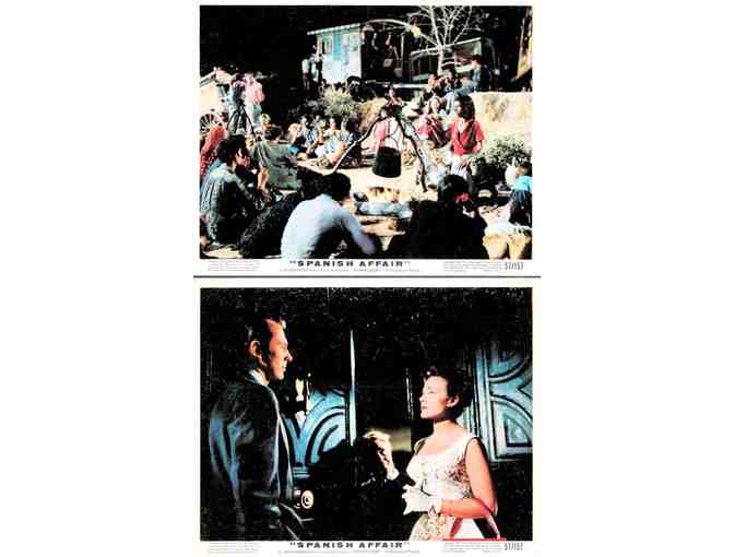 SPANISH AFFAIR, 1957, mini lobby cards, Richard Kiley, Carmen Sevilla