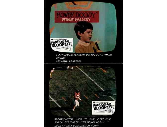 PARDON MY BLOOPER, 1974, mini lobby cards, tv outtakes documentary