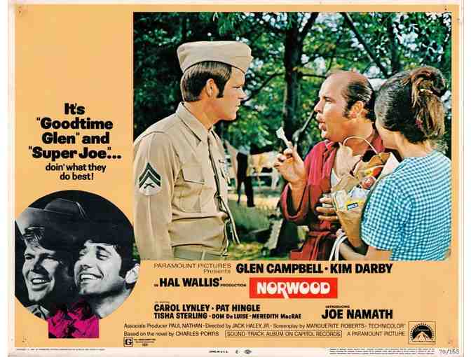 NORWOOD, 1970, lobby cards, Glen Campbell, Joe Namath