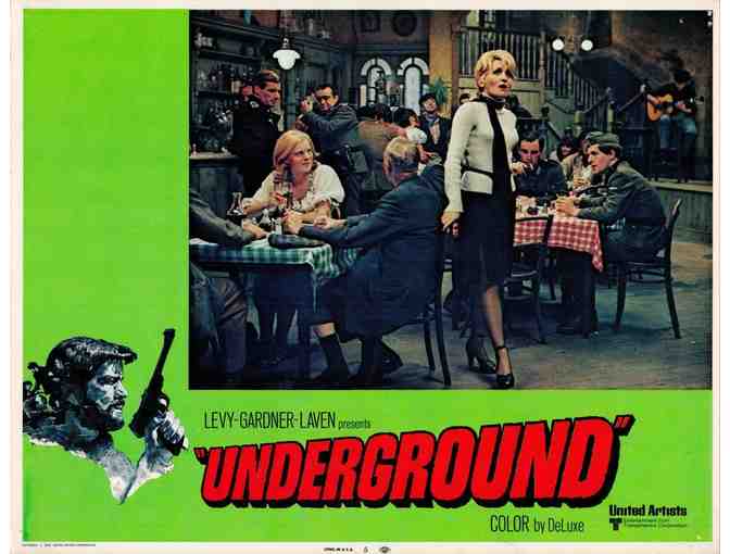 UNDERGROUND, 1970, lobby cards, Robert Goulet, Daniele Gaubert